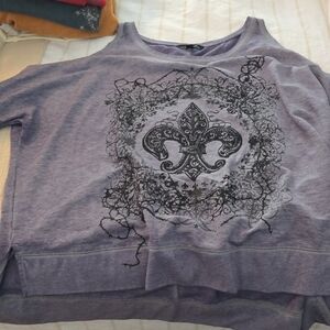 Rock & Republic Purple Crew Neck Sweater